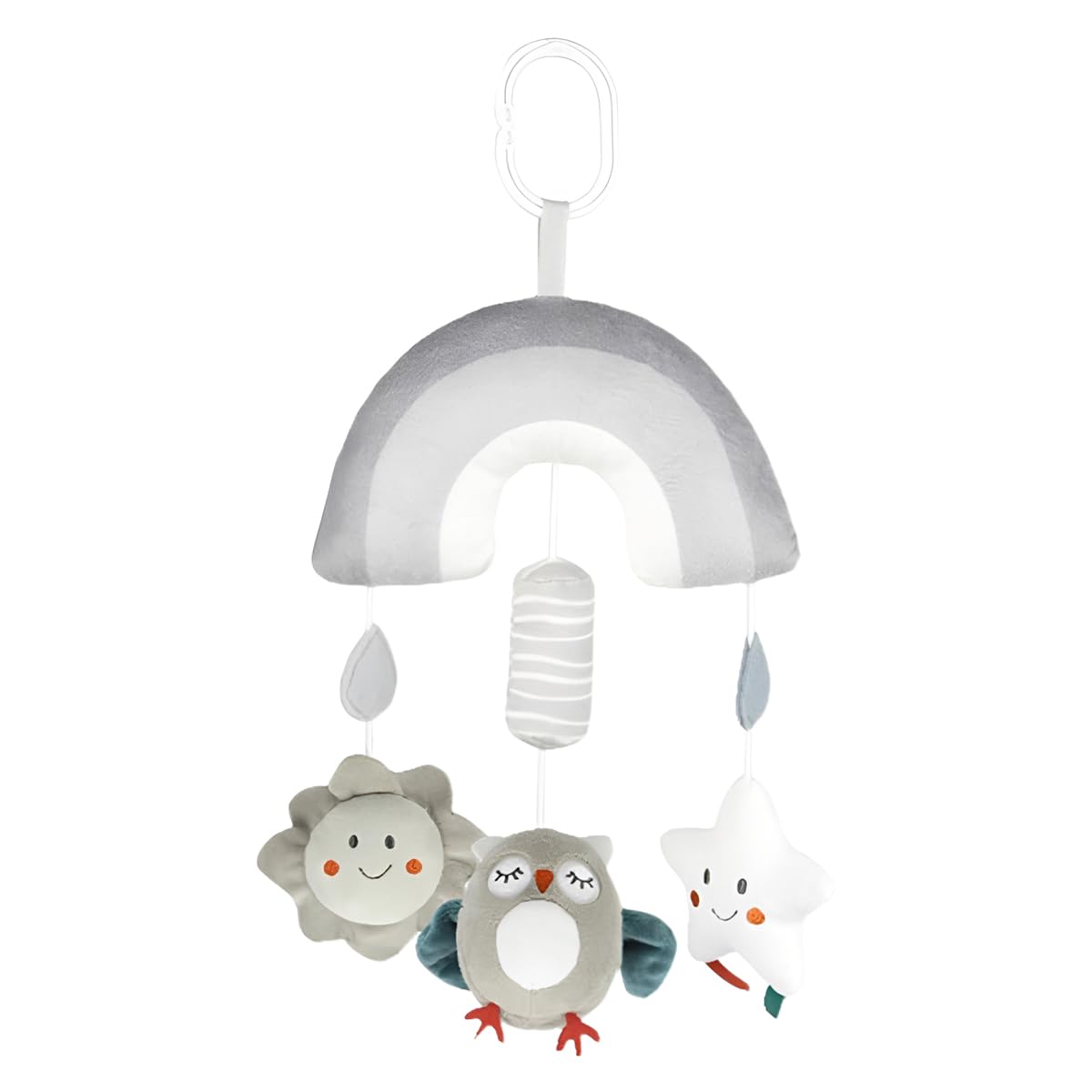 Owl plush crib mobile toy with star and cloud hanging toys