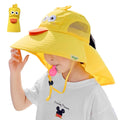 SNOWIE SOFT Kids UPF 50+ Yellow Duck Sun Hat with Neck Flap
