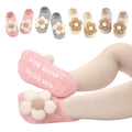 SNOWIE SOFT 4Pcs Baby Girl Anti-Slip Cotton Socks 0-12 Months