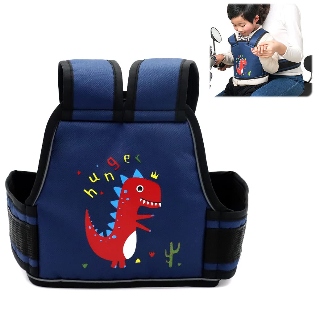 SNOWIE SOFT Kids Safety Belt for Two Wheeler 2-12 Years Blue