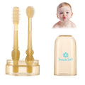 SNOWIE SOFT Baby Oral Cleaning Brush 2 in 1 Silicone Toothbrush