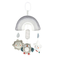 Soft baby crib mobile with owl star and cloud hanging plush toys
